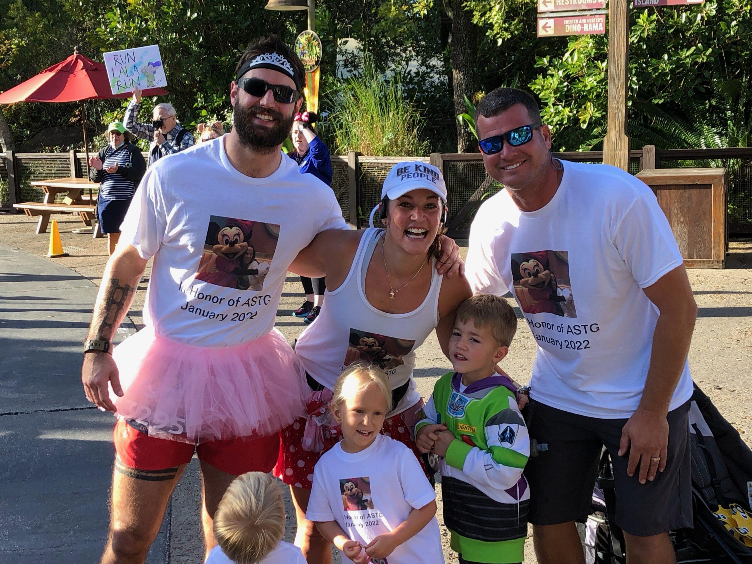 Jessica with Conor and her family the day of the run