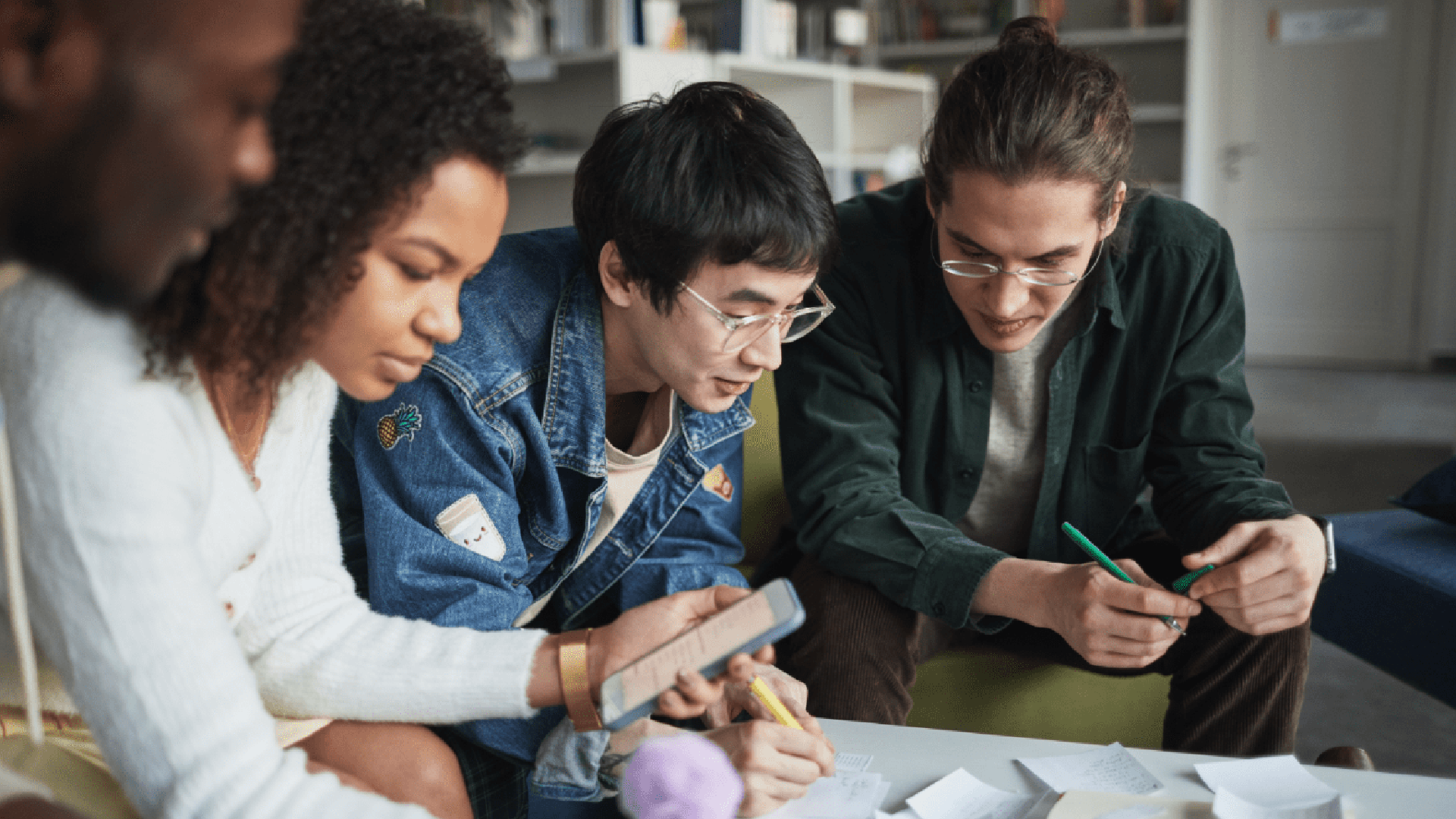 A student study group.