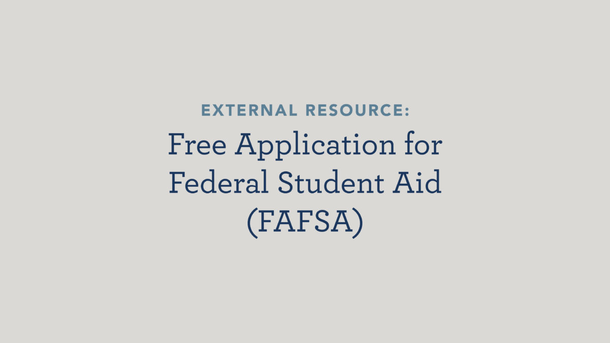 External Resource: Free Application For Federal Student Aid ...