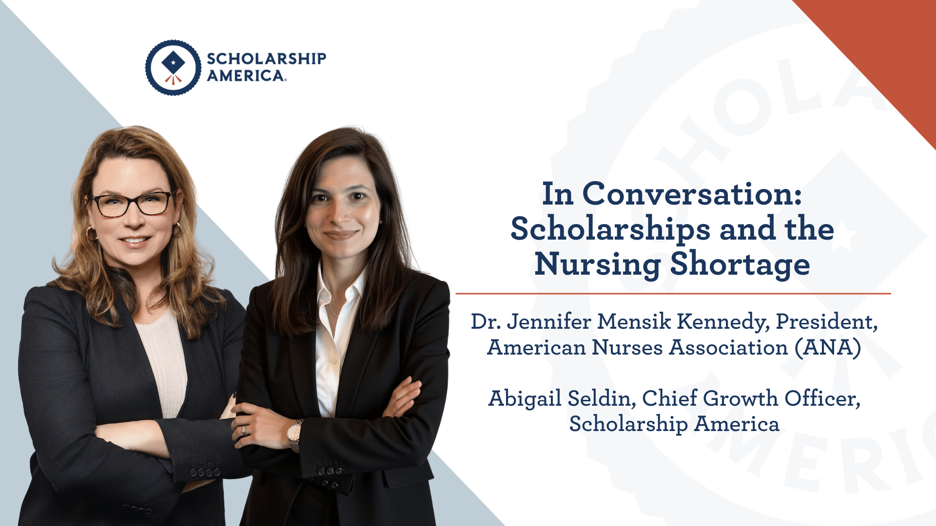 In Conversation Scholarships and the Nursing Shortage with Dr Jennifer Mensik Kennedy and Abigail Seldin
