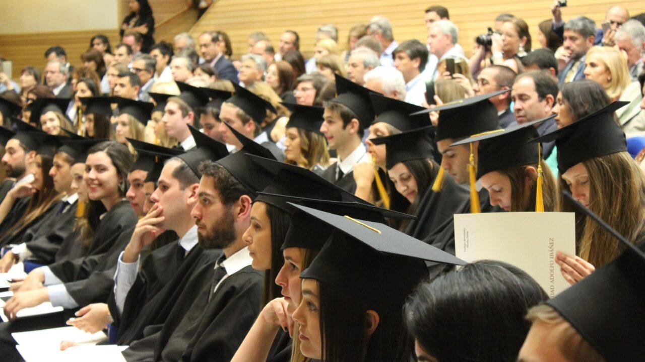 college students at graduation